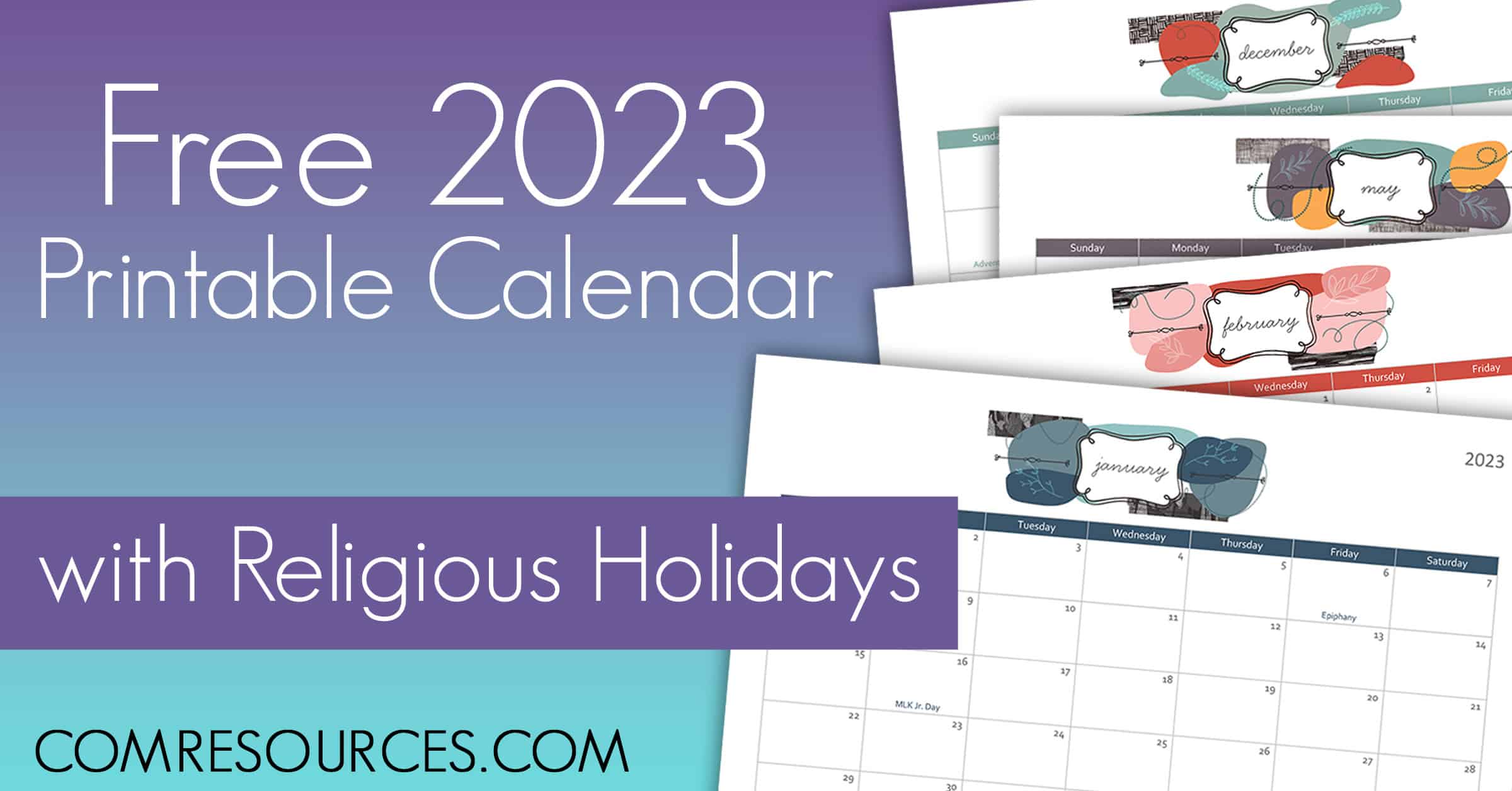 Printable 2023 Church Calendar ChurchArt Blog