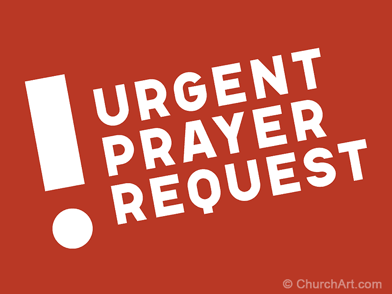 Urgent Prayer request clipart image