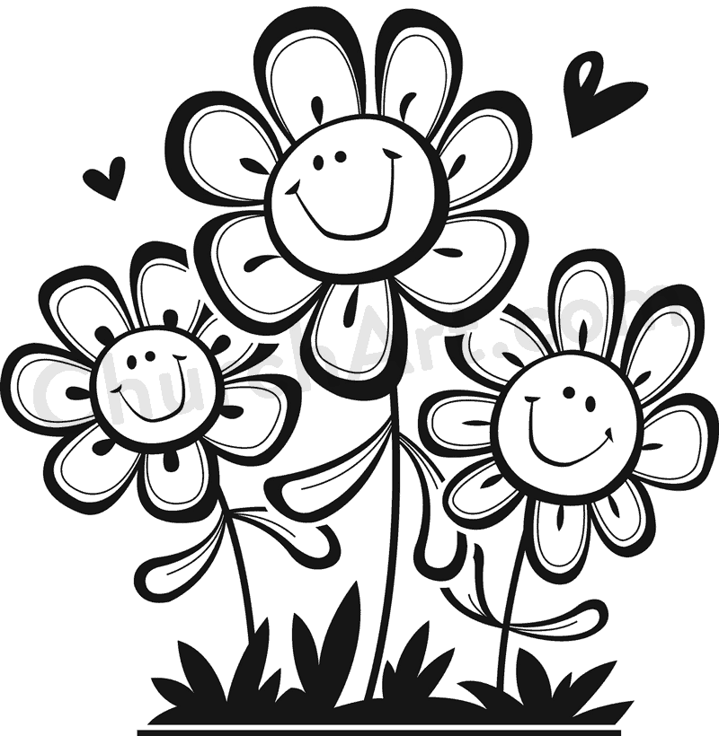 Coloring Pages For Sunday School Flowers Image 1