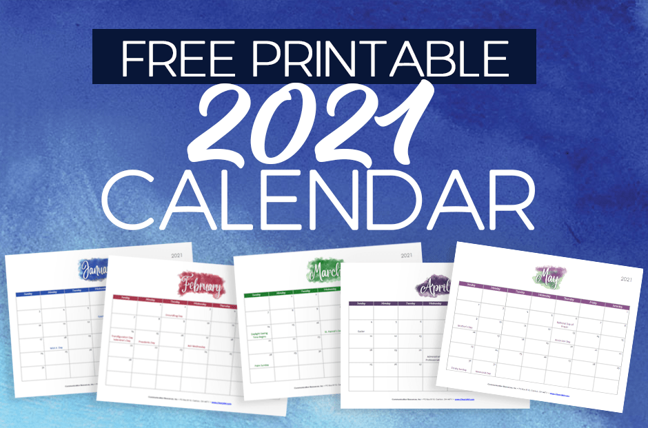 2021 FREE Printable Calendar for Churches | ChurchArt Blog