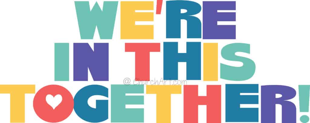 We Are In This Together Pandemic Clipart